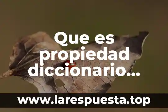 Que es cecretarse diccionario juridico 3 Que es propiedad diccionario juridico