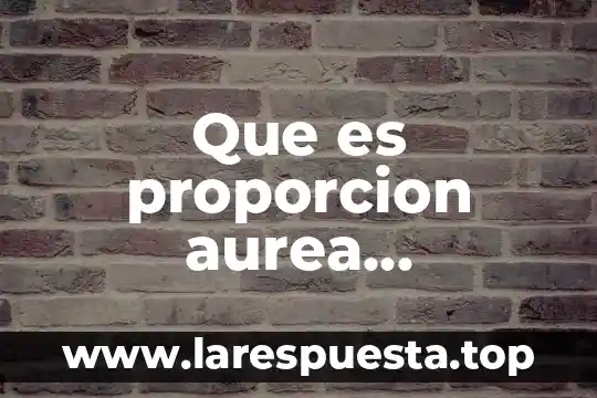 Que es proporción en dibujo 4 Que es proporcion aurea arquitectura