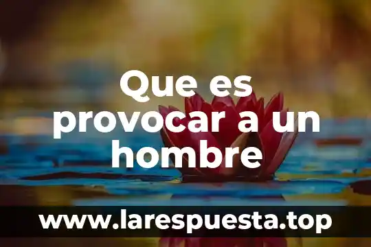 Que es que un hombre tenga muchas esposa 5 Que es provocar a un hombre