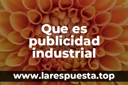 Que es publicidad industrial