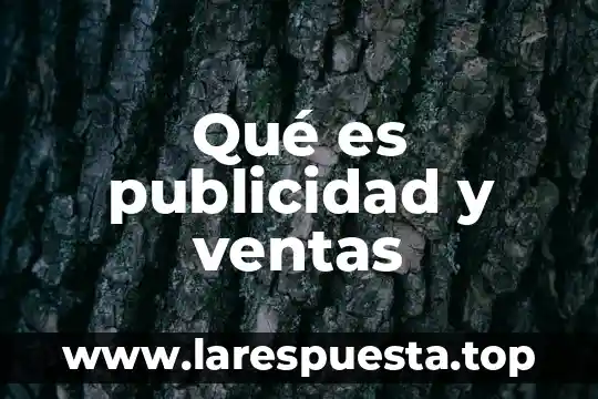 Qué es publicidad y ventas