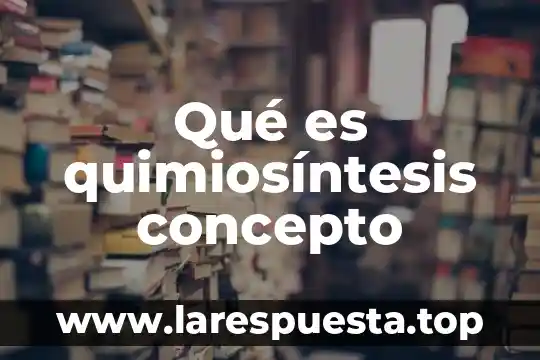 Qué es el concepto js en el talón de cheque 3 Qué es quimiosíntesis concepto