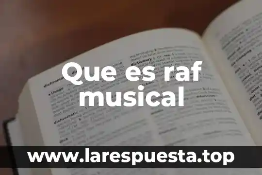 Qué es musical chair 5 Que es raf musical