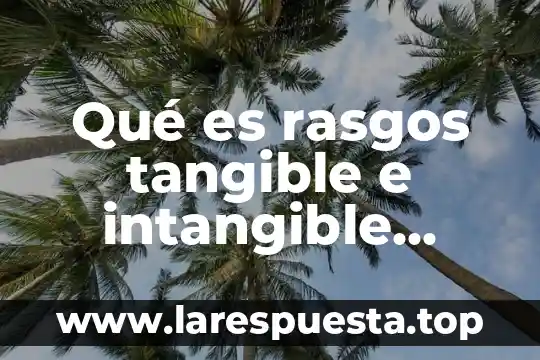 Qué es rasgos tangible e intangible ejemplos
