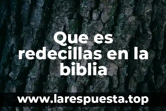 Que es un prodigio en la biblia 5 Que es redecillas en la biblia
