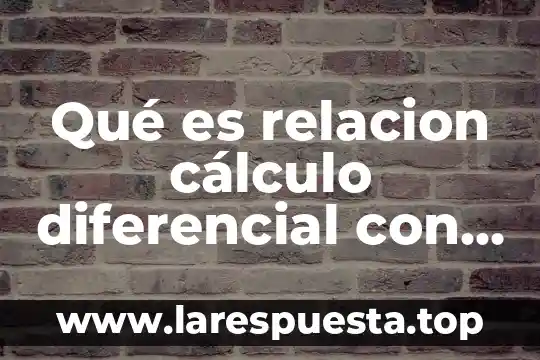 Qué es cálculo diferencial ensayo 7 Qué es relacion cálculo diferencial con la calidad