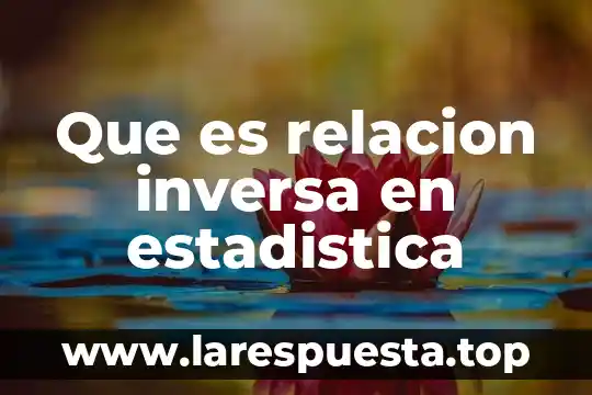 Que es relación de columnas y ejemplos 5 Que es relacion inversa en estadistica