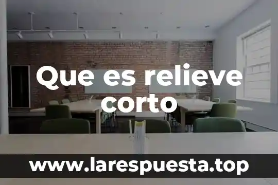 Que es relieve corto