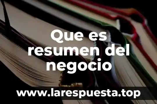 Qué es registro contable con objetivo 6 Que es resumen del negocio