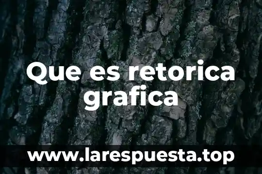 Que es una grafica principal idea 6 Que es retorica grafica