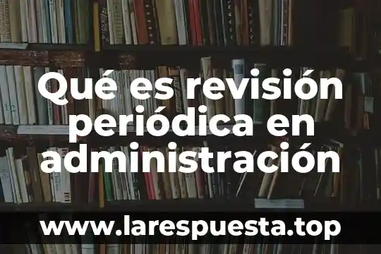 Que es la revision de la pruebas en sistemas 6 Qu茅 es revisi贸n peri贸dica en administraci贸n