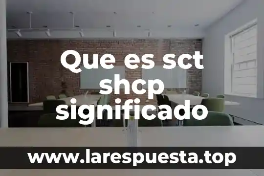 Que es sct shcp significado