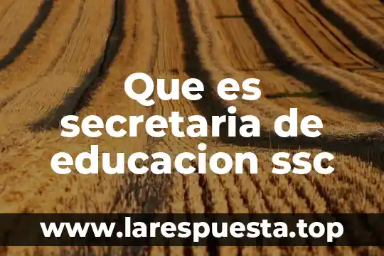 Que es lo que hace la secretaria cfe 8 Que es secretaria de educacion ssc