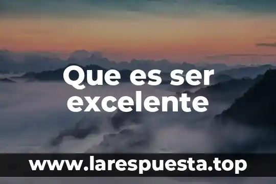 Que es y para que puede ser util 3 Que es ser excelente