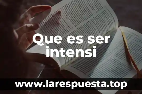 Que es ser adulto a adulto mayor 5 Que es ser intensi