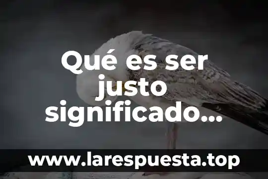 Para las empresas que es justo a tiempo 4 Qué es ser justo significado etimológico