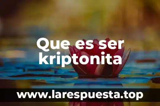 Que es ser profesional sostenible 4 Que es ser kriptonita