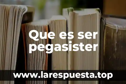 Que es ser pegasister