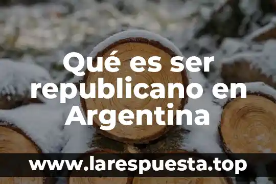Que es picadita en argentina en mexico 7 Qué es ser republicano en Argentina