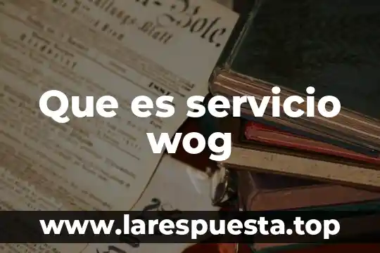 Que es servicio wog