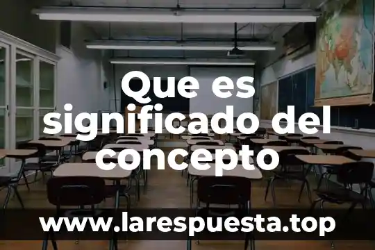Que es significado del concepto