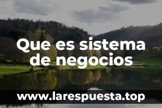 Que es un proyectista de negocios certificación 3 Que es sistema de negocios