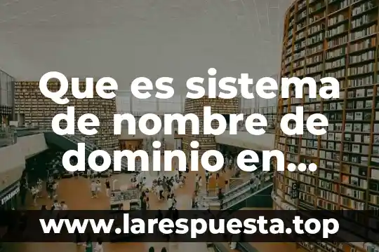 Que es sistema de nombre de dominio en informatica