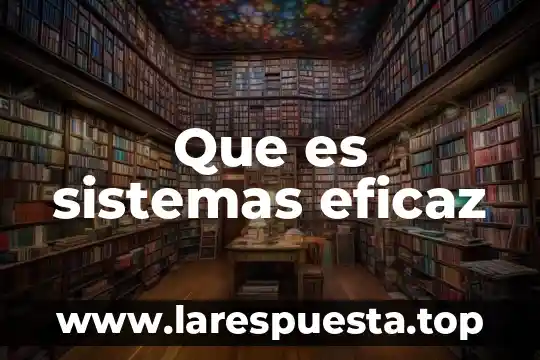 Que es sistemas eficaz