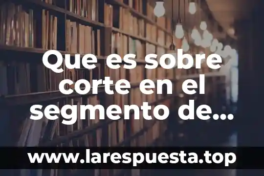 Corte ultrasonido que es 4 Que es sobre corte en el segmento de linea
