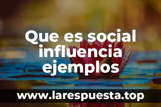 Influencia de marca que es 3 Que es social influencia ejemplos