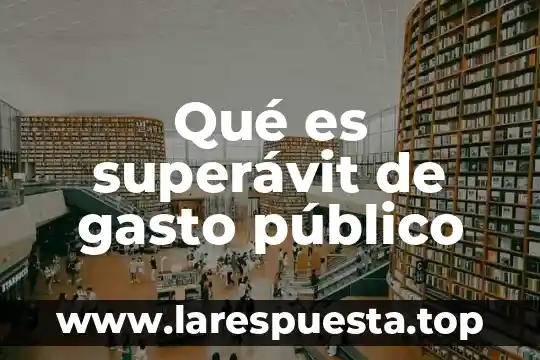Que es costo que es gasto 4 Qué es superávit de gasto público