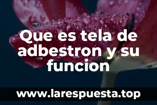 Que es tela de adbestron y su funcion