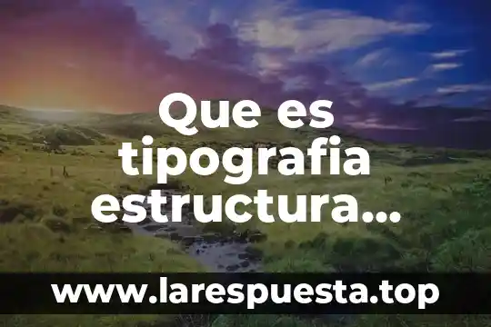 Que es tipografia estructura basica