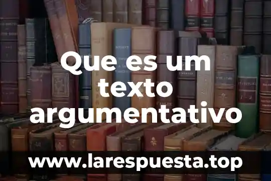 Que es um texto argumentativo