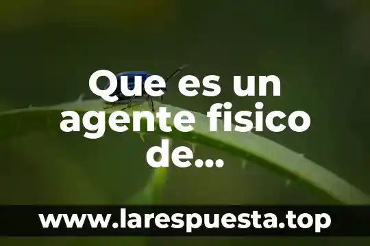 Que es un agente fisico de esterilizacion
