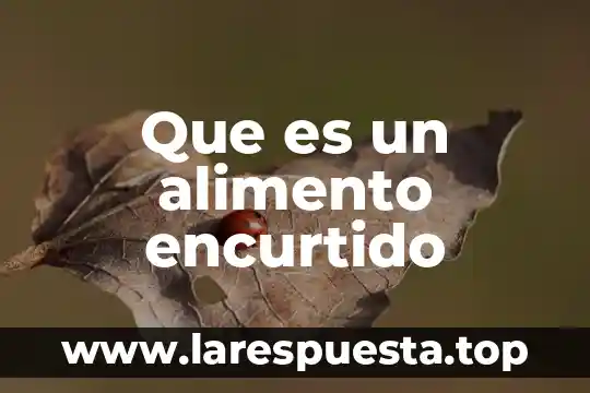 Que es el peso constante en una muestra de alimento 7 Que es un alimento encurtido