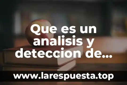 Que es un analisis y deteccion de nesesidades