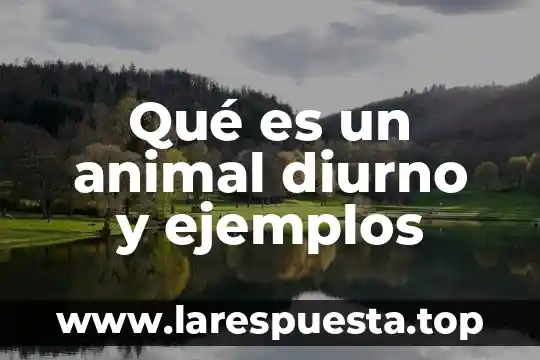 Qué es un animal diurno y ejemplos