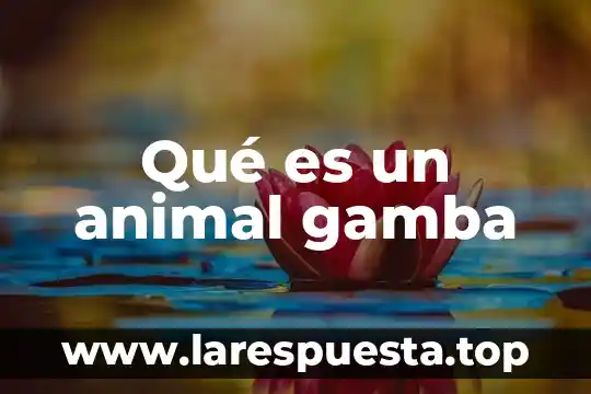 Qué es un animal gamba