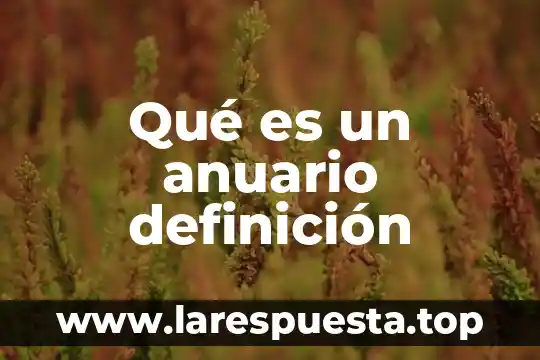 Qué es un anuario definición