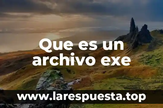 Que es un archivo exe