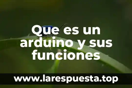 Que es un arduino y sus funciones