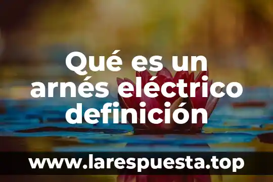 Qué es un arnés eléctrico definición