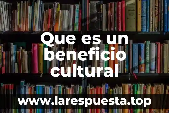 Qué es un análisis beneficio costo 8 Que es un beneficio cultural