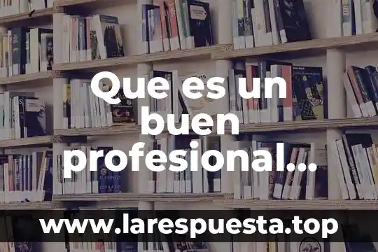 Que es un buen profesional redalyc