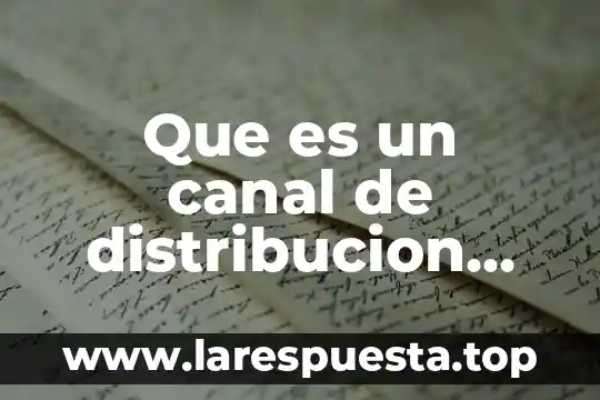 Que es un ensayo brayan 5 Que es un canal de distribucion ensayo