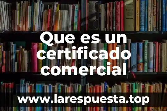 Que es software comercial y tipos 5 Que es un certificado comercial