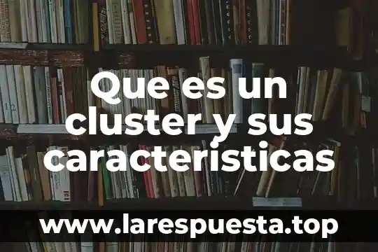 Que es un cluster y sus caracteristicas