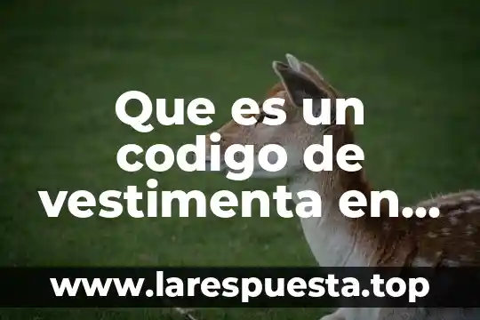 Que es un codigo de vestimenta en una empresa