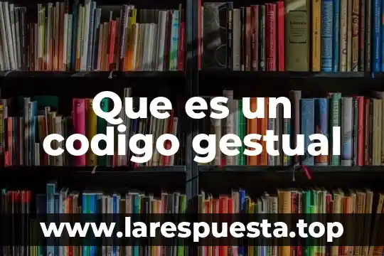 Que es un codigo gestual